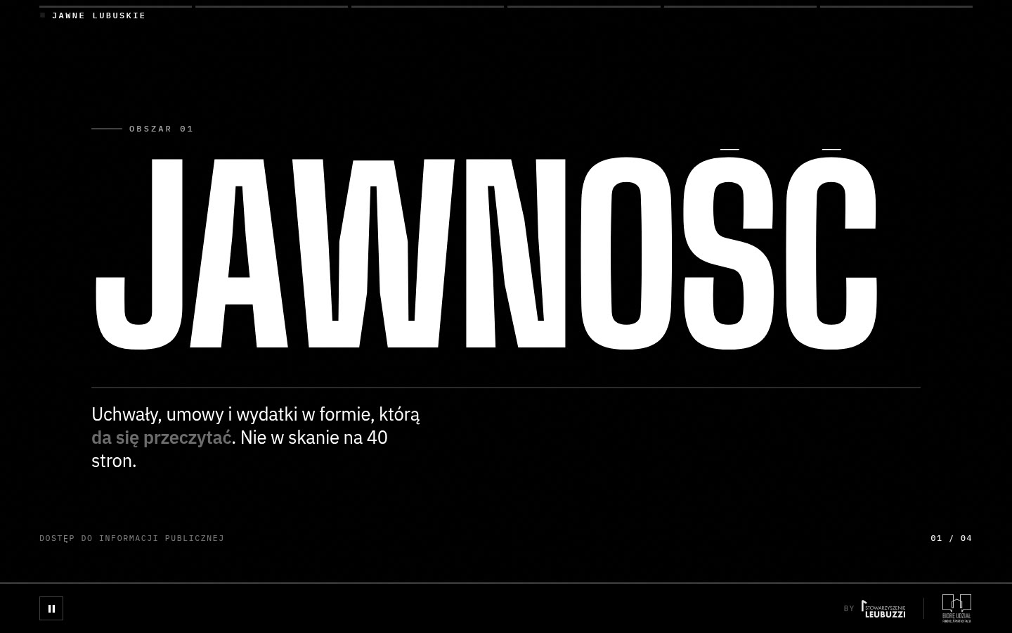 Ekran aplikacji Jawne Lubuskie